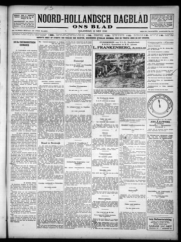 Noord-Hollandsch Dagblad : ons blad 1930-05-12