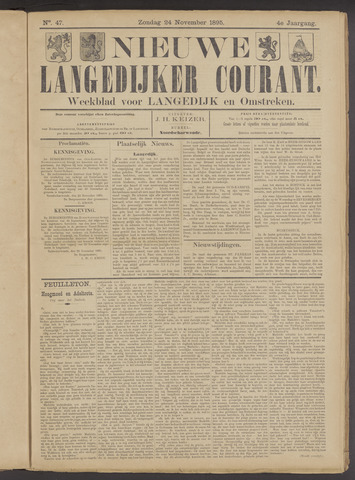 Nieuwe Langedijker Courant 1895-11-24