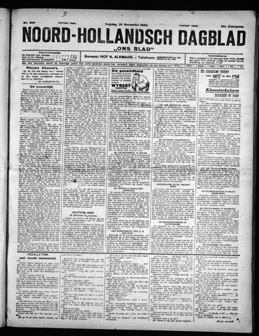 Noord-Hollandsch Dagblad : ons blad 1924-12-19