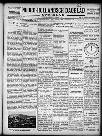 Noord-Hollandsch Dagblad : ons blad 1929-11-06