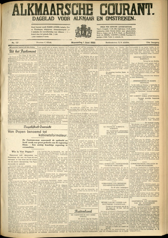 Alkmaarsche Courant 1932-06-01