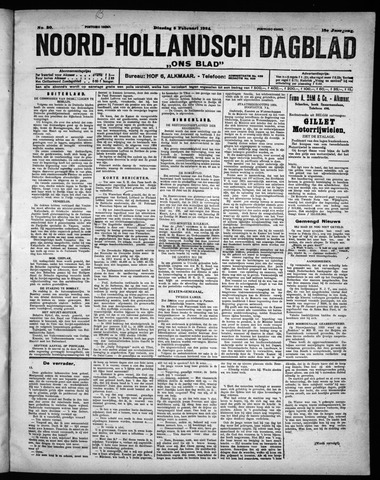 Noord-Hollandsch Dagblad : ons blad 1924-02-05