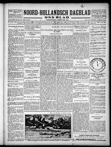 Noord-Hollandsch Dagblad : ons blad 1930-02-06