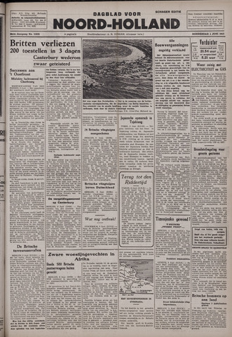 Dagblad Noord-Holland, Schager editie 1942-06-04