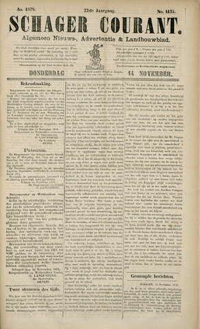 Schager Courant 1878-11-14
