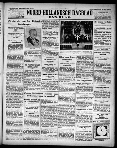 Noord-Hollandsch Dagblad : ons blad 1935-04-04