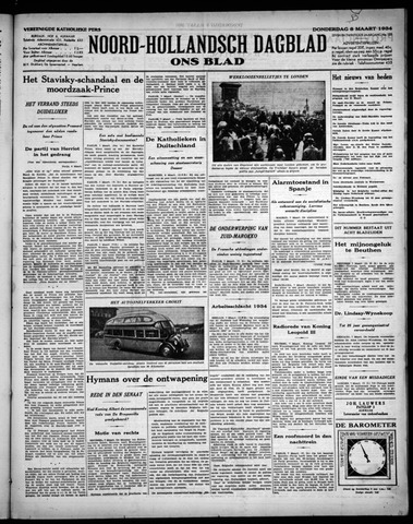 Noord-Hollandsch Dagblad : ons blad 1934-03-08