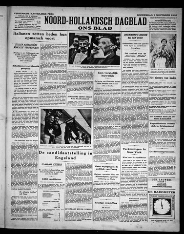 Noord-Hollandsch Dagblad : ons blad 1935-11-07
