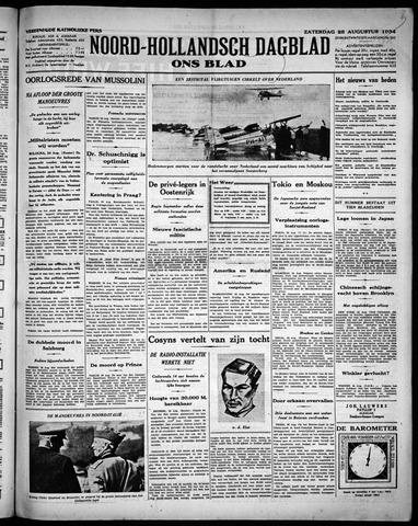 Noord-Hollandsch Dagblad : ons blad 1934-08-25