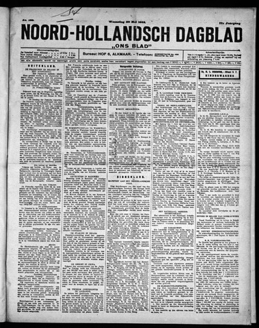 Noord-Hollandsch Dagblad : ons blad 1923-05-30