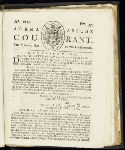 Alkmaarsche Courant 1810-09-10