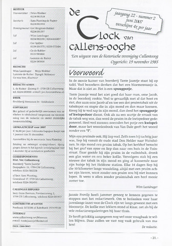 De Clock van Callens-Ooghe 2007-06-01