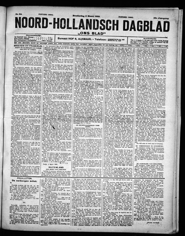 Noord-Hollandsch Dagblad : ons blad 1925-03-05
