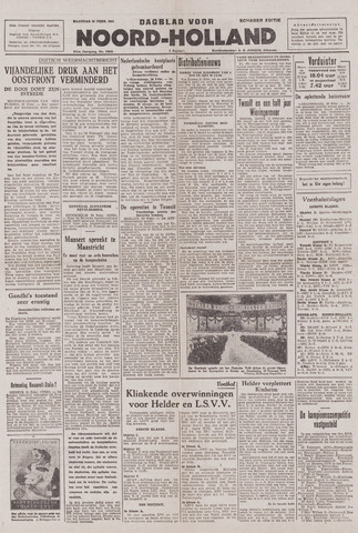 Dagblad Noord-Holland, Schager editie 1943-02-22