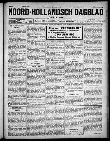 Noord-Hollandsch Dagblad : ons blad 1926-01-20
