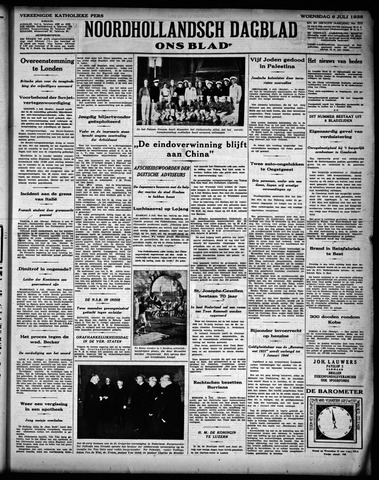 Noord-Hollandsch Dagblad : ons blad 1938-07-06