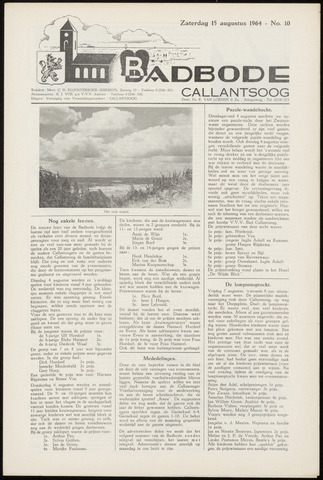 Badbode voor Callantsoog 1964-08-15