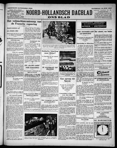 Noord-Hollandsch Dagblad : ons blad 1937-06-19