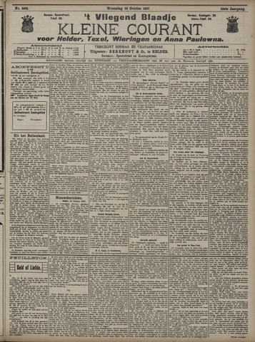 Vliegend blaadje : nieuws- en advertentiebode voor Den Helder 1907-10-30
