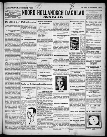 Noord-Hollandsch Dagblad : ons blad 1932-10-21