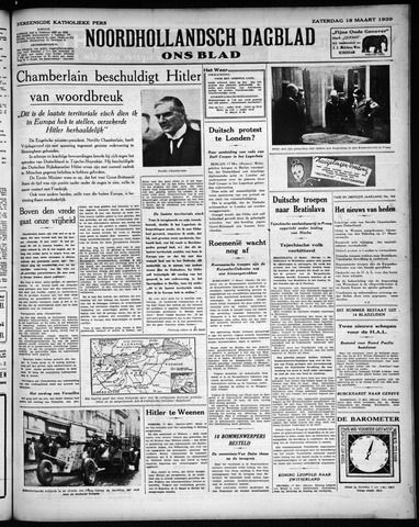 Noord-Hollandsch Dagblad : ons blad 1939-03-18