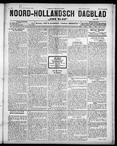 Noord-Hollandsch Dagblad : ons blad 1927-08-19