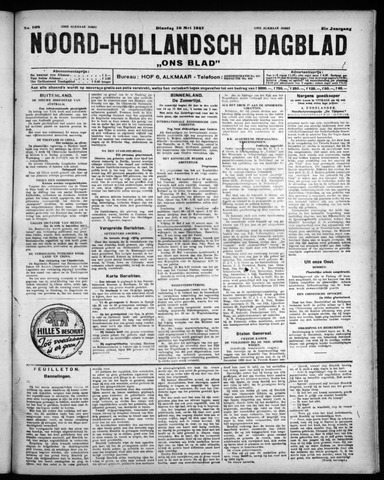 Noord-Hollandsch Dagblad : ons blad 1927-05-10