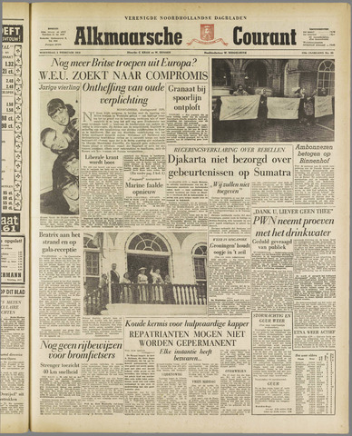 Alkmaarsche Courant 1958-02-05
