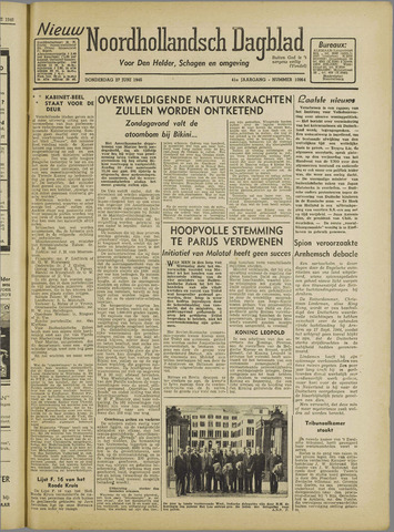 Nieuw Noordhollandsch Dagblad, editie Schagen 1946-06-27