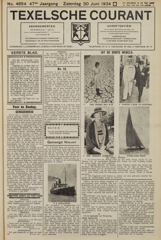 Texelsche Courant 1934-06-30