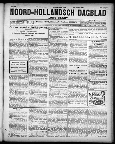 Noord-Hollandsch Dagblad : ons blad 1929-05-10