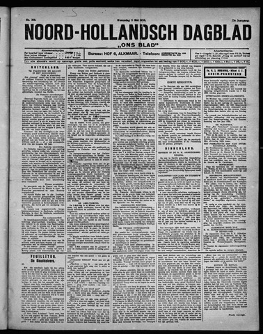 Noord-Hollandsch Dagblad : ons blad 1923-05-02
