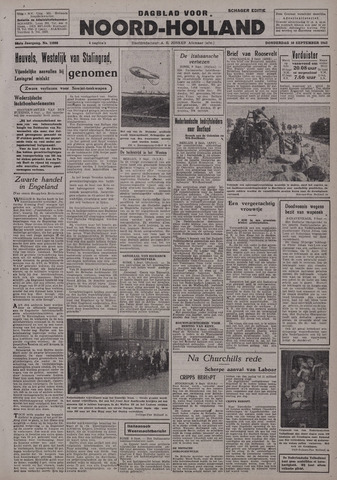 Dagblad Noord-Holland, Schager editie 1942-09-10