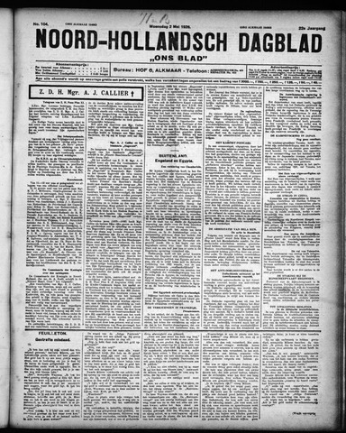 Noord-Hollandsch Dagblad : ons blad 1928-05-02