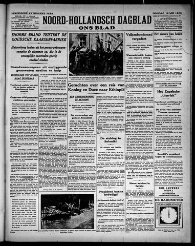 Noord-Hollandsch Dagblad : ons blad 1936-05-12