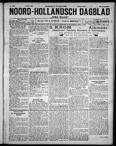 Noord-Hollandsch Dagblad : ons blad 1925-11-19