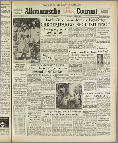Alkmaarsche Courant 1958-08-06