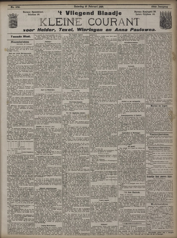 Vliegend blaadje : nieuws- en advertentiebode voor Den Helder 1909-02-27