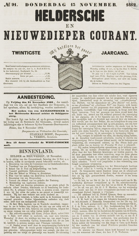 Heldersche en Nieuwedieper Courant 1862-11-13
