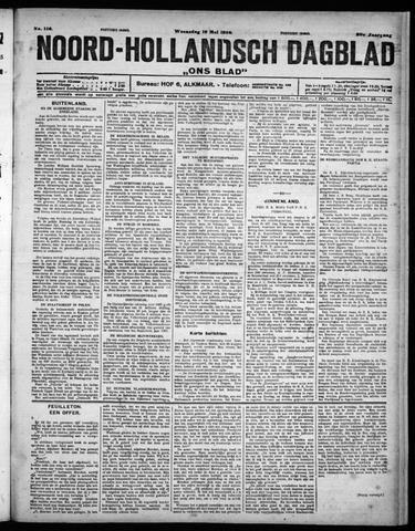 Noord-Hollandsch Dagblad : ons blad 1926-05-19
