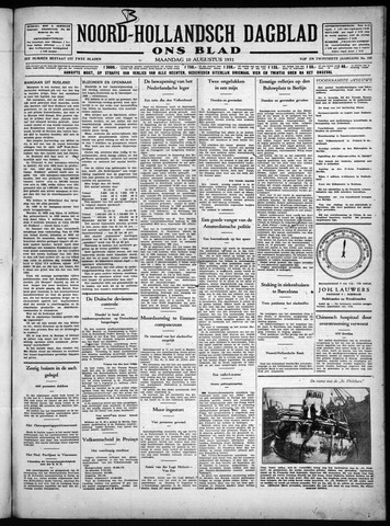 Noord-Hollandsch Dagblad : ons blad 1931-08-10