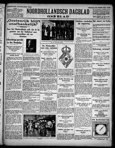 Noord-Hollandsch Dagblad : ons blad 1938-02-25