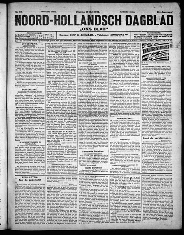 Noord-Hollandsch Dagblad : ons blad 1925-05-12