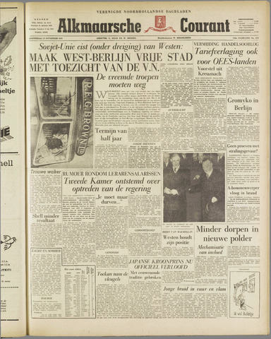 Alkmaarsche Courant 1958-11-27