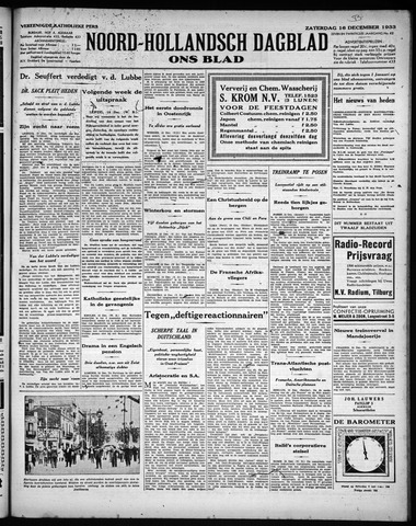 Noord-Hollandsch Dagblad : ons blad 1933-12-16