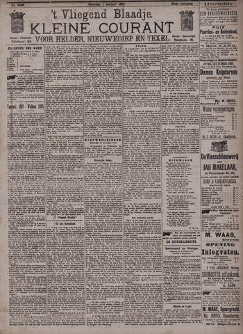 Vliegend blaadje : nieuws- en advertentiebode voor Den Helder 1898