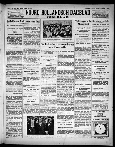 Noord-Hollandsch Dagblad : ons blad 1935-09-30