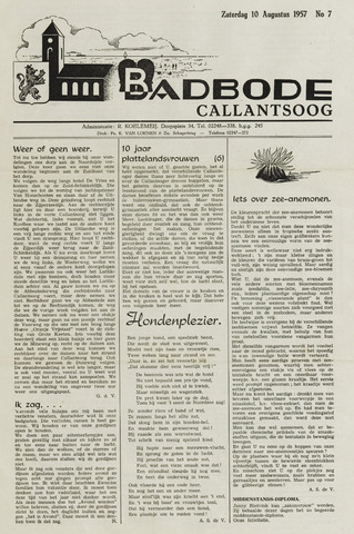Badbode voor Callantsoog 1957-08-10