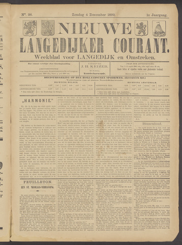 Nieuwe Langedijker Courant 1892-12-04