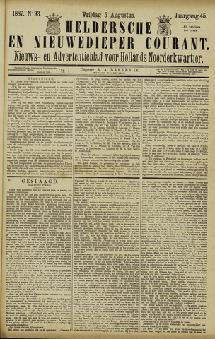 Heldersche en Nieuwedieper Courant 1887-08-05